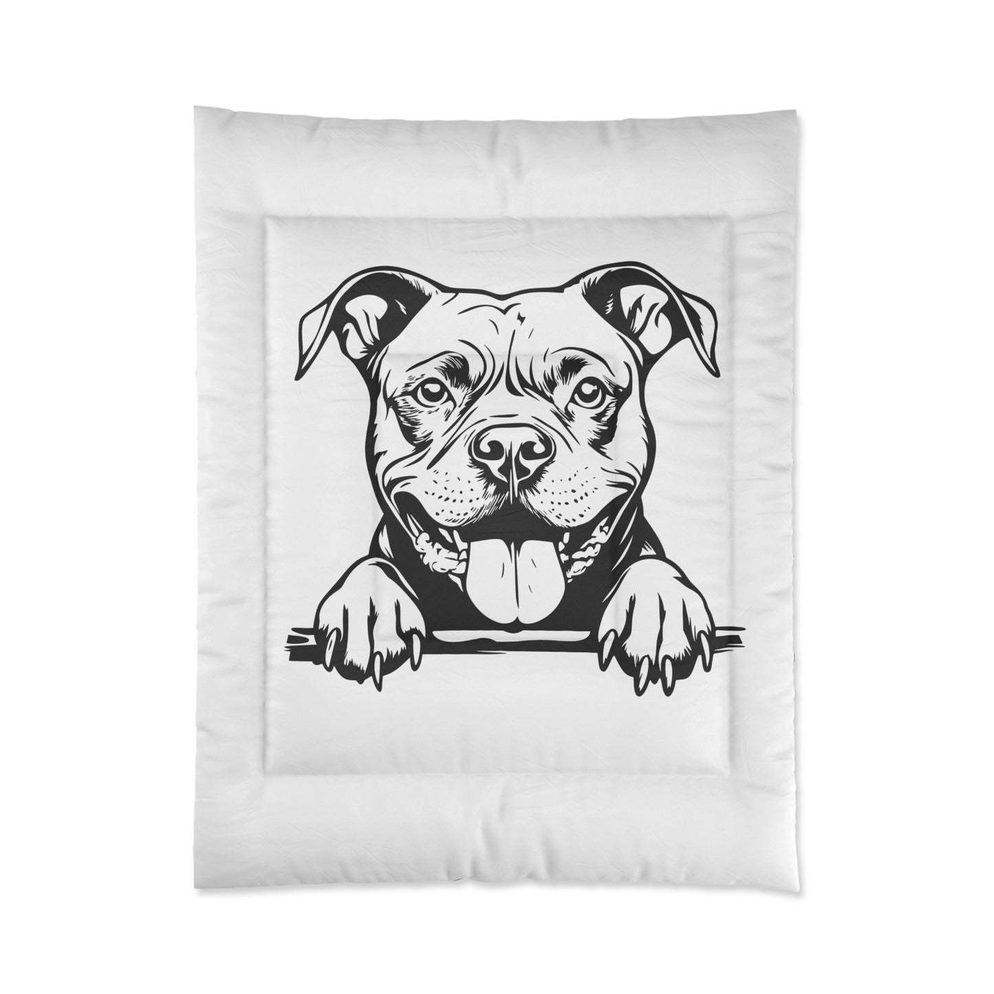 Pit Bull Lover Comforter - Playful Pitbull Design for Pet Enthusiasts