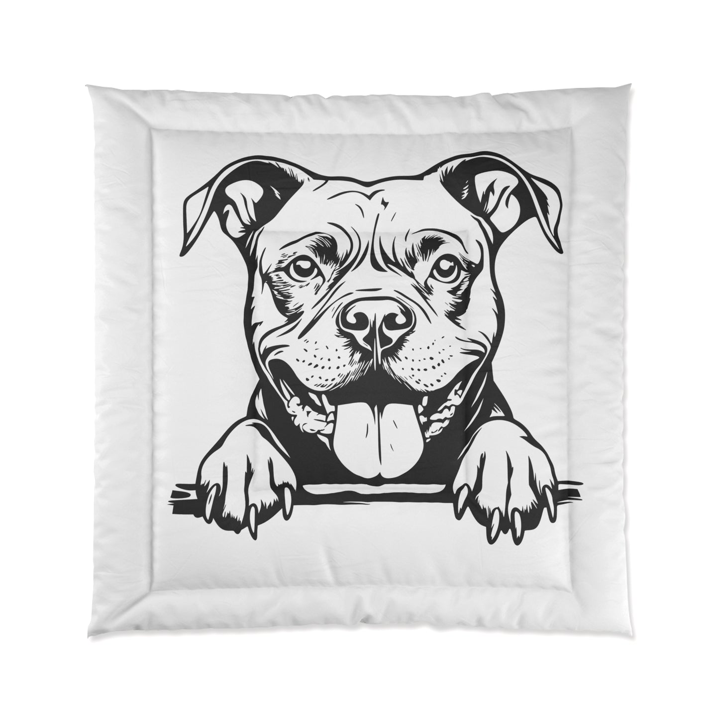 Pit Bull Lover Comforter - Playful Pitbull Design for Pet Enthusiasts