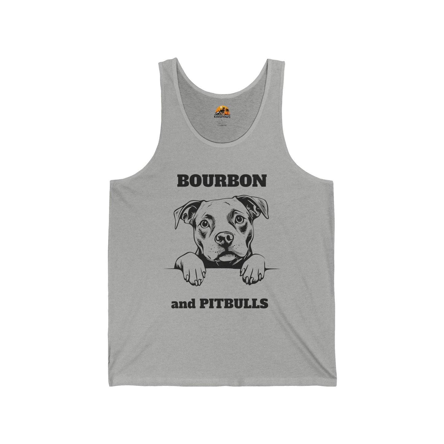 Bourbon and Pitbull's Men's Jersey Tank - Perfect for Dog Lovers and Bourbon Enthusiasts