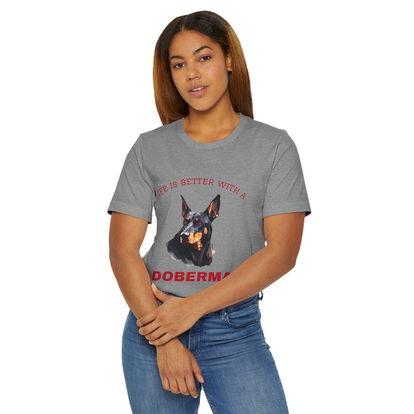Men's Doberman T-Shirt, Life is Better with a Doberman, Dog Lover Gift, Pet Owner Apparel, Animal Lover Shirt, Birthday Present