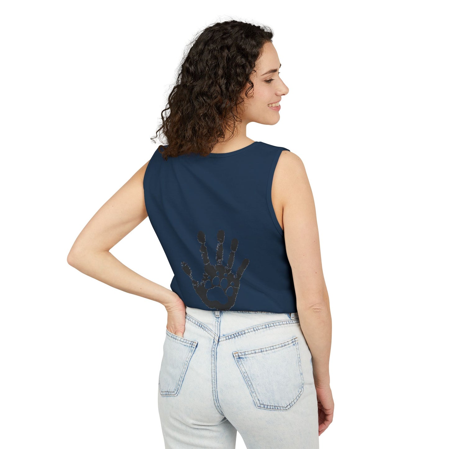 Ladies Tank Top - 'KaisPaws & Hand / Paw'