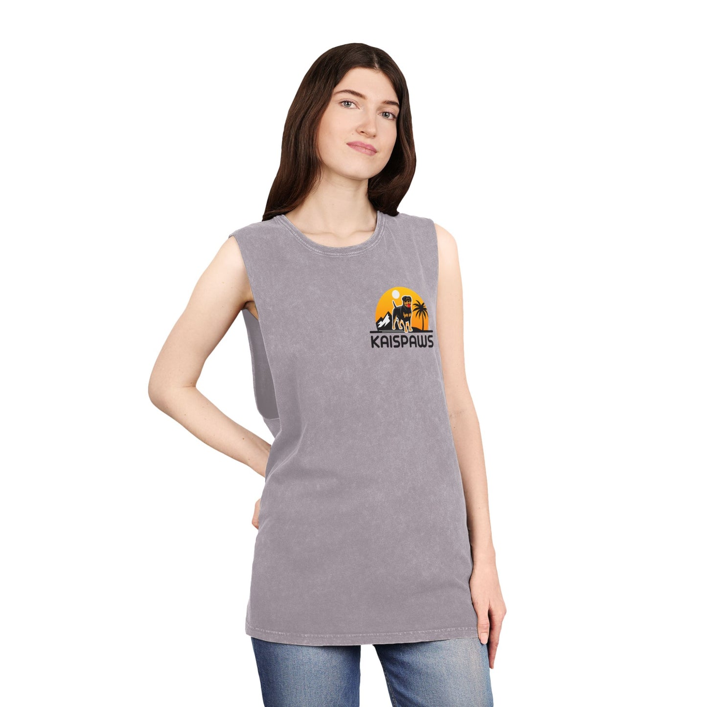 Men's & Ladies Stonewash Tank Top – 'KAISPAWS & RV' logo