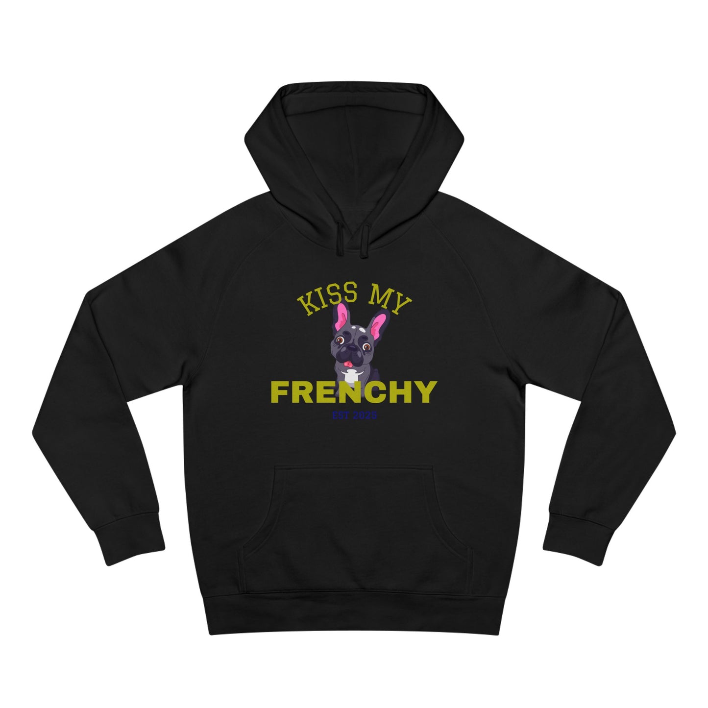 Kiss My Frenchy Hoodie |Women's Pet Lover Sweatshirt | Cute Gift for French Bulldog Owners, Apparel, Cozy Hoodie