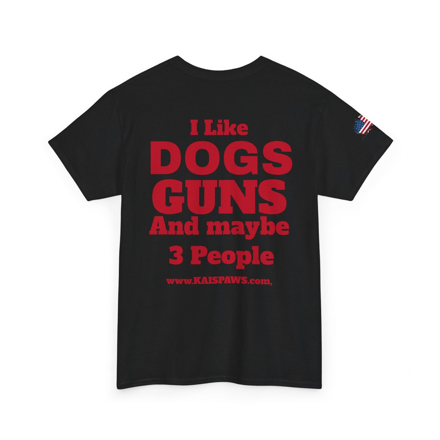 Men's Heavy Cotton Tee with Fun Dog & Gun Quote, Casual Daily Wear, Gift for Dog Lovers, Funny Tee, Comfortable Cotton Shirt