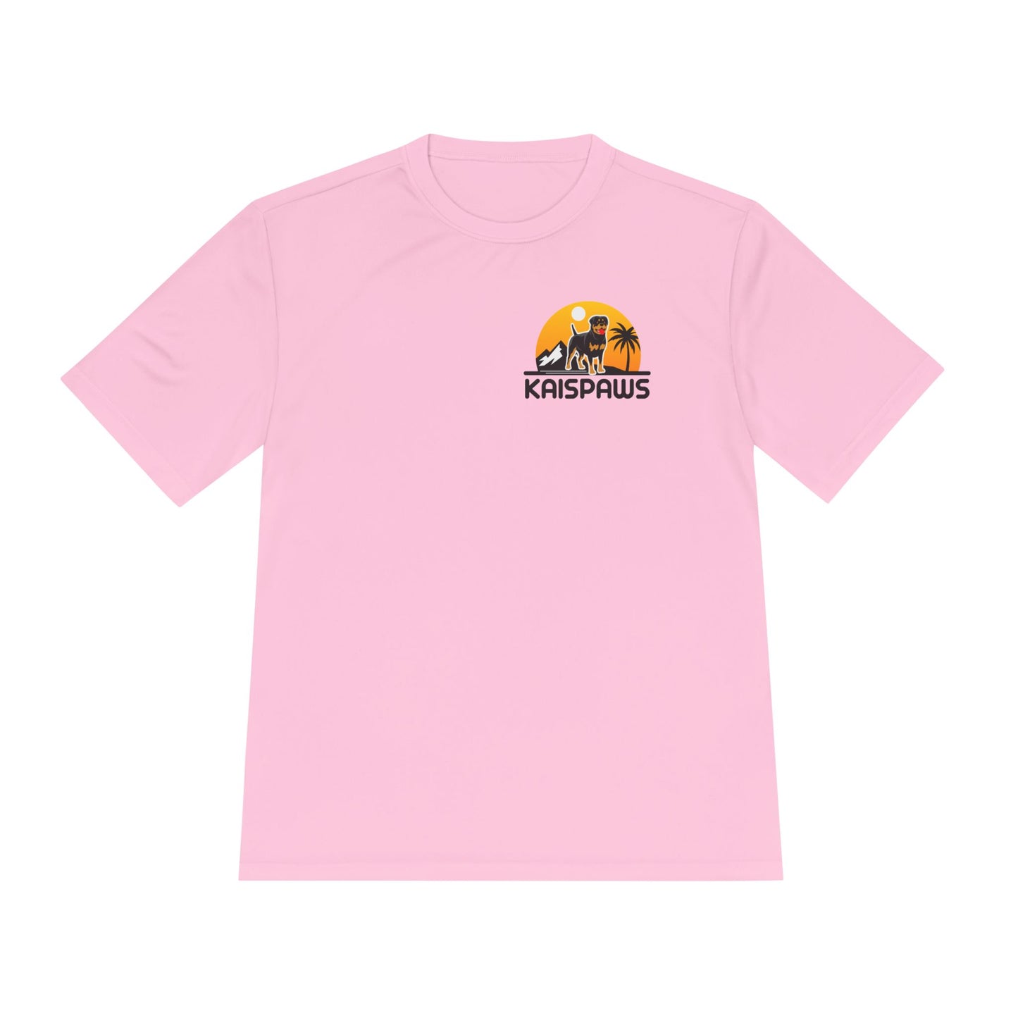 Caution Rottweiler May Lick You to Death Unisex Moisture Wicking Tee