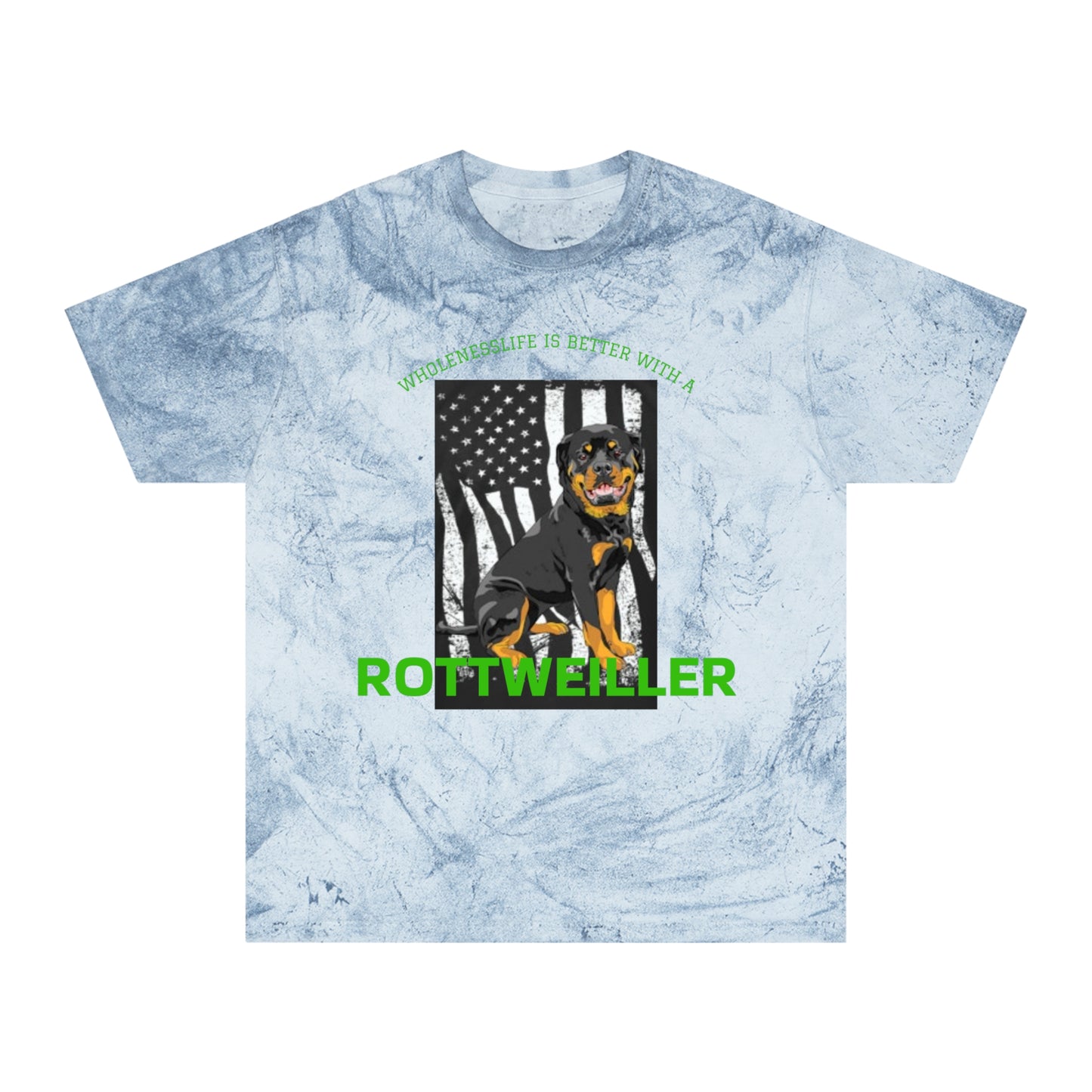 Women's Rottweiler Color Blast T-Shirt - Pet Lover Gift, Dog Dad Shirt, Animal Rescue Support, Unisex Graphic Tee, Pet Adoption Awareness