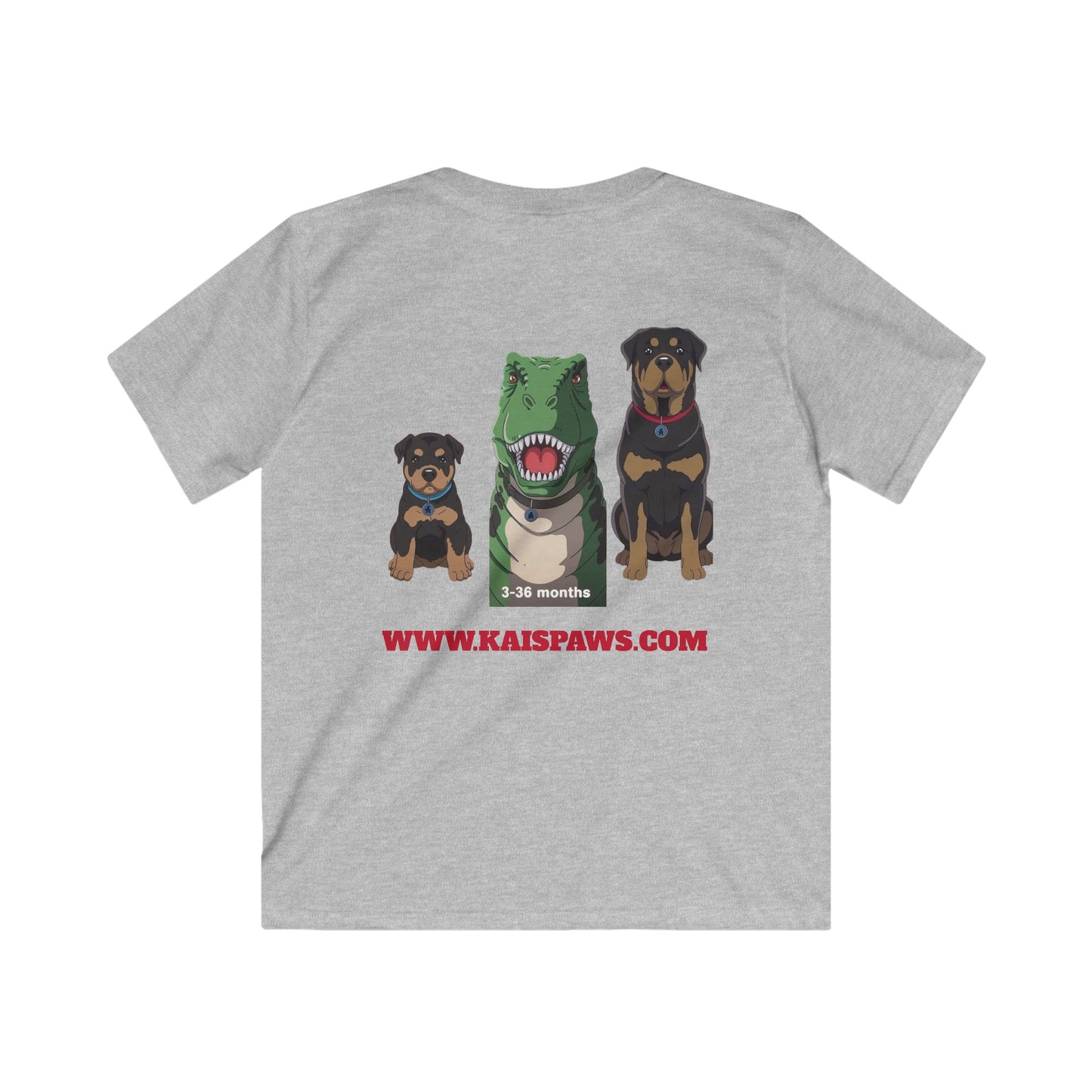 Kids Dinosaur & Dog Tee, Cute Kids T-Shirt, Pet Lovers Gift, Funny Kids Apparel, Birthday Gift for Boys and Girls