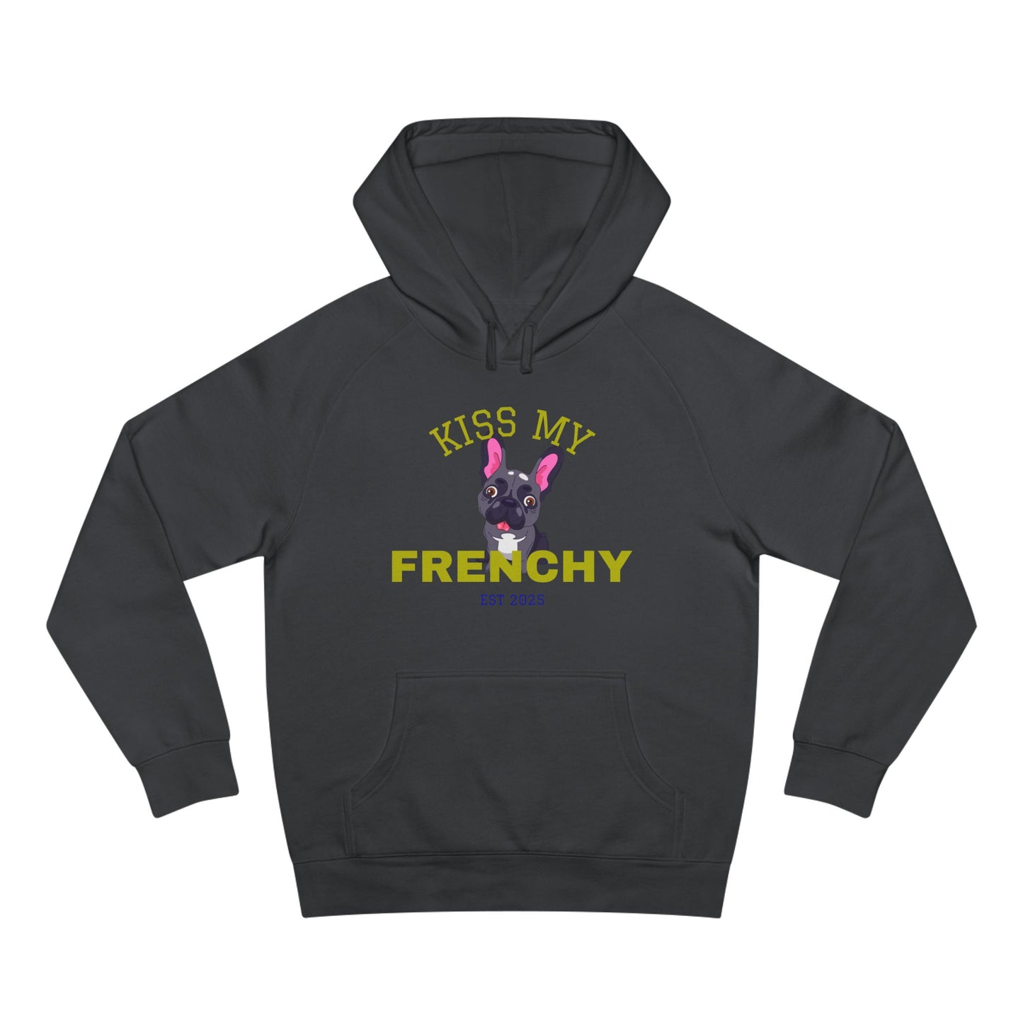 Kiss My Frenchy Hoodie |Women's Pet Lover Sweatshirt | Cute Gift for French Bulldog Owners, Apparel, Cozy Hoodie