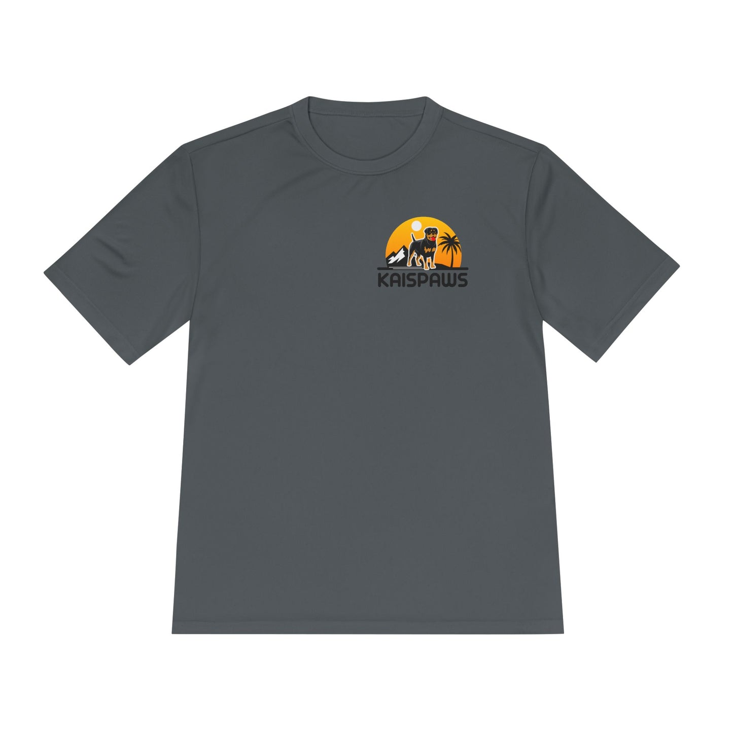 Caution Rottweiler May Lick You to Death Unisex Moisture Wicking Tee