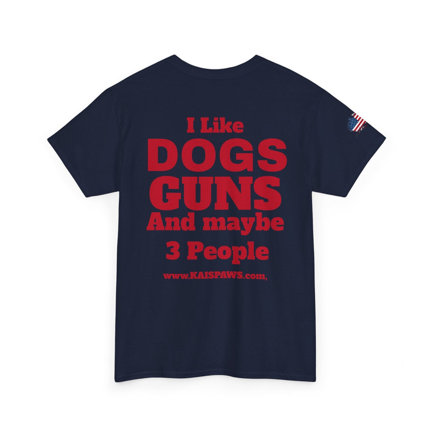 Men's Heavy Cotton Tee with Fun Dog & Gun Quote, Casual Daily Wear, Gift for Dog Lovers, Funny Tee, Comfortable Cotton Shirt