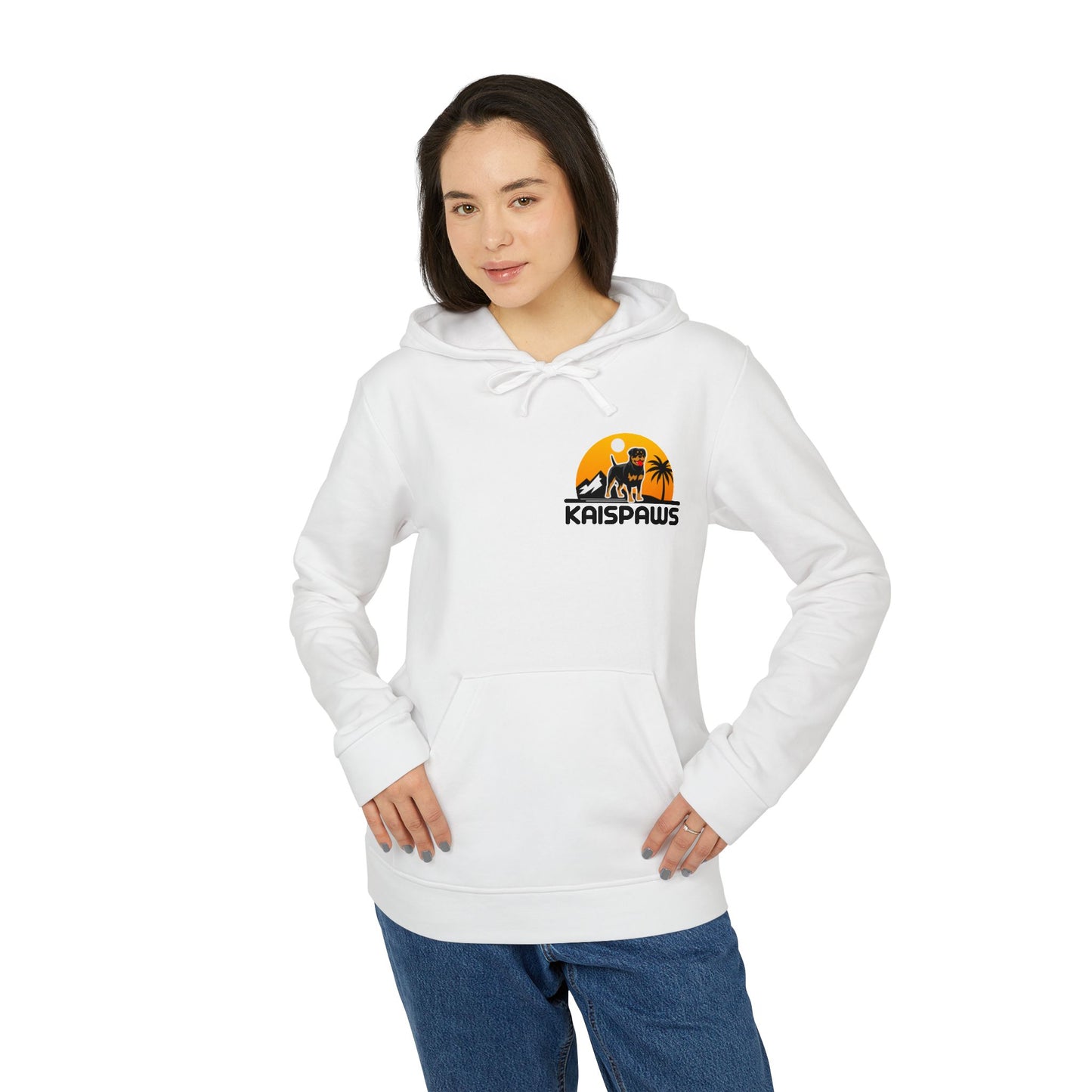 Ladies Fleece Hoodie 'Kiss My Rottie'