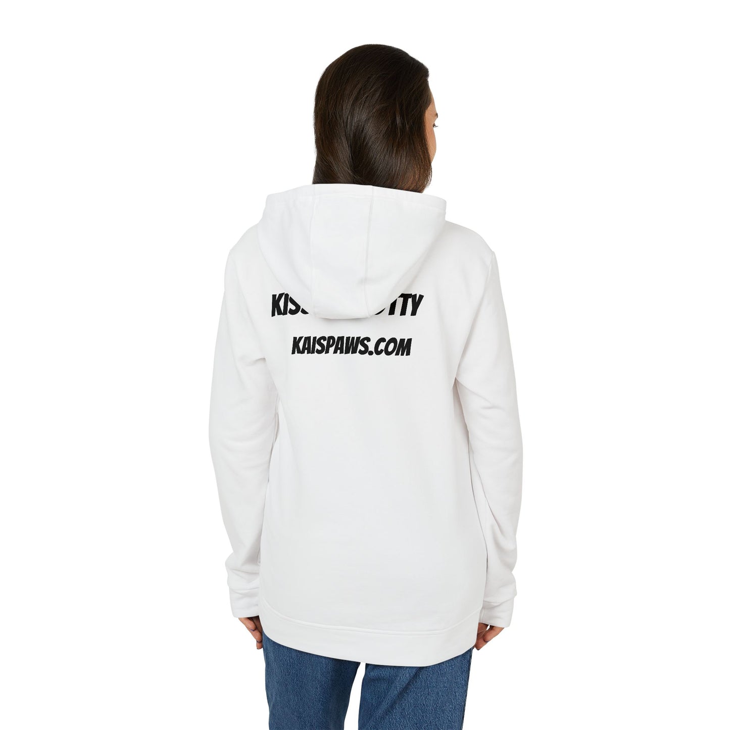 Ladies Fleece Hoodie 'Kiss My Rottie'