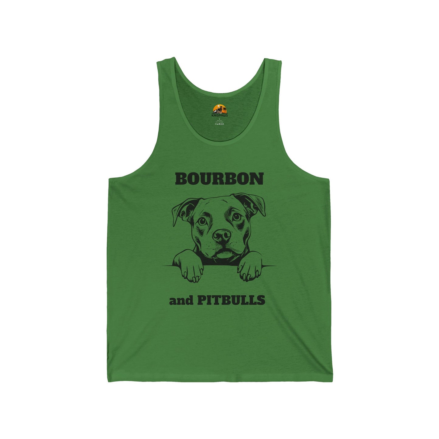 Bourbon and Pitbull's Men's Jersey Tank - Perfect for Dog Lovers and Bourbon Enthusiasts
