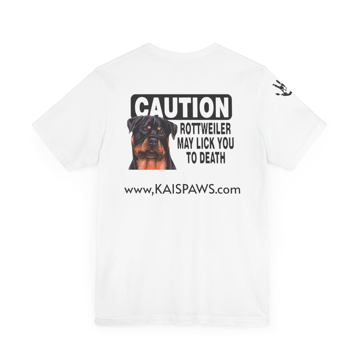 Caution Rottweiler Graphic Tee - Funny Pet Lovers Shirt, Gift for Dog Owners, Unisex Tee, Animal Lover Apparel, Birthday Present