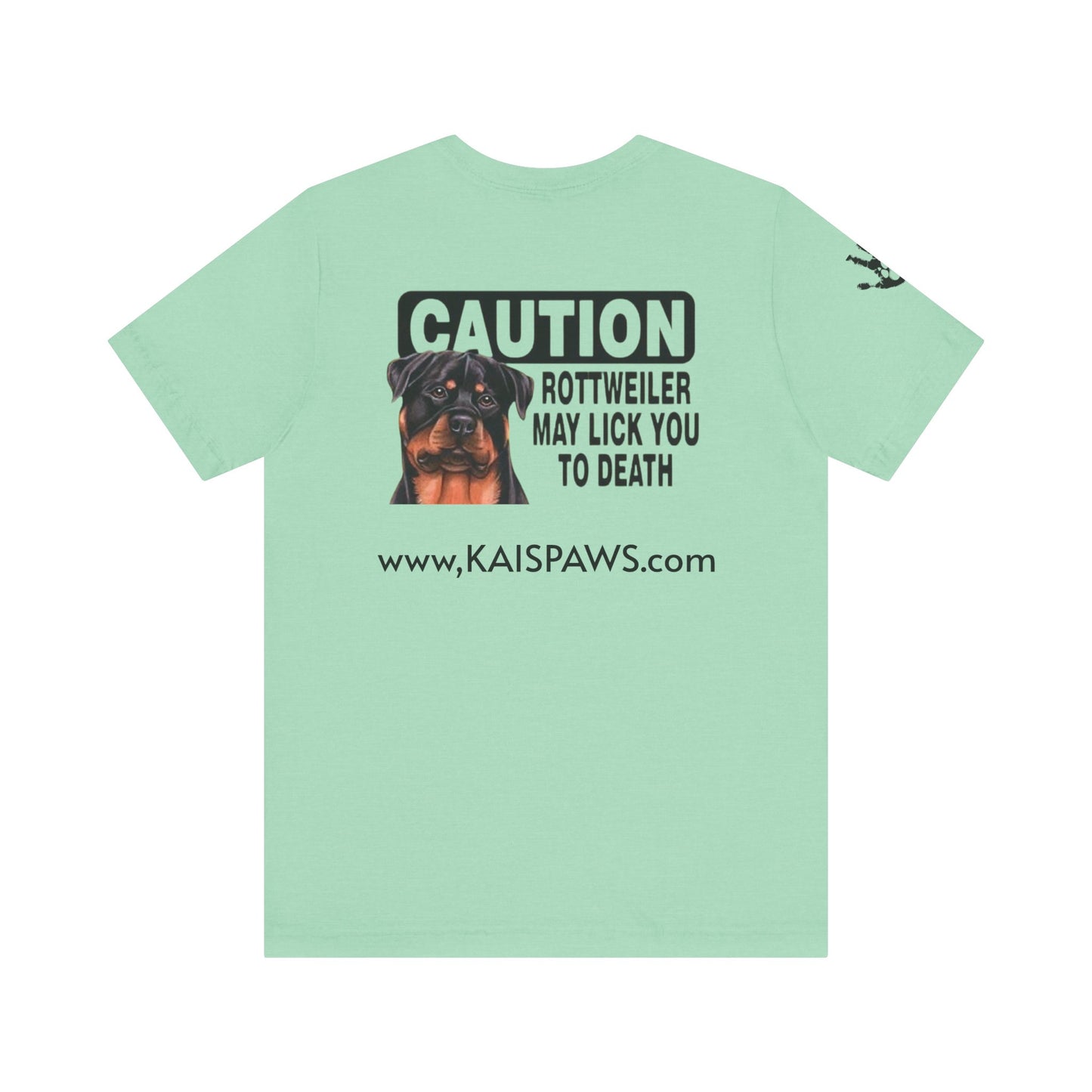 Caution Rottweiler Graphic Tee - Funny Pet Lovers Shirt, Gift for Dog Owners, Unisex Tee, Animal Lover Apparel, Birthday Present
