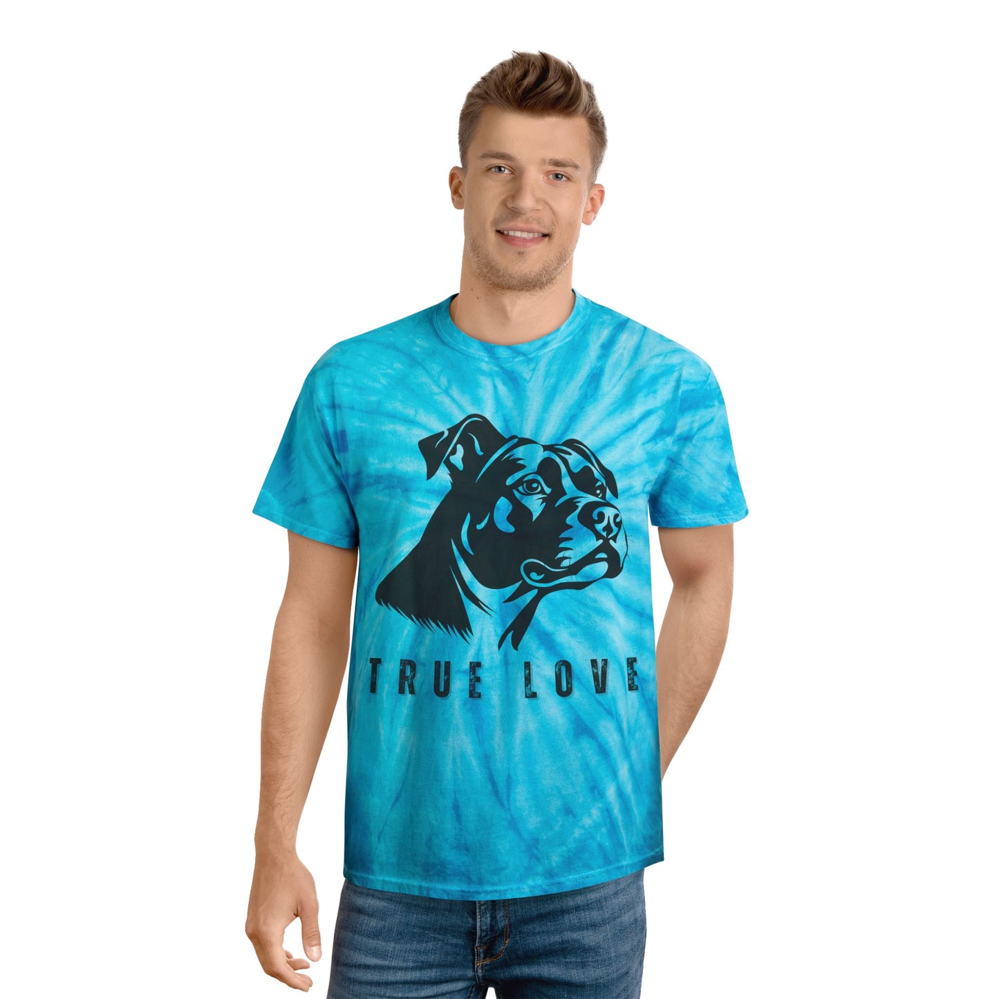 True Love Men's Tie-Dye Tee - Yellow Dog Lover Shirt