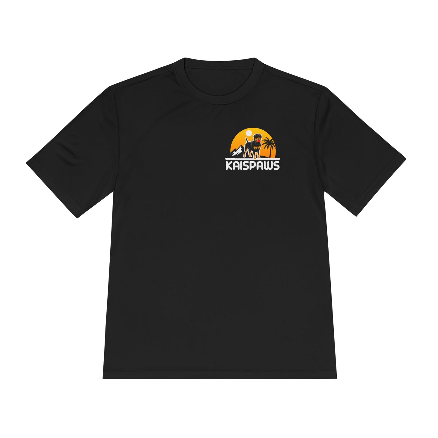 Caution Rottweiler May Lick You to Death Unisex Moisture Wicking Tee