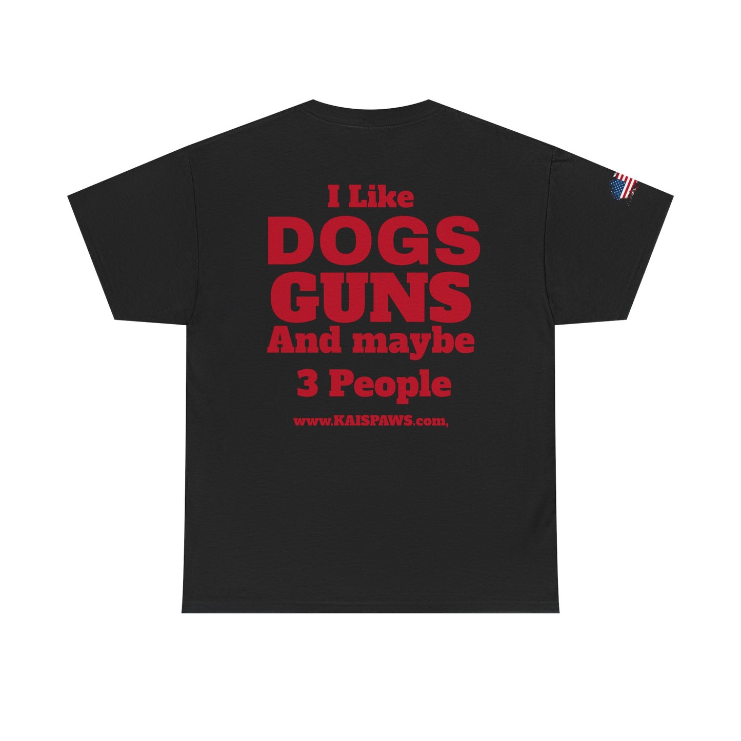 Men's Heavy Cotton Tee with Fun Dog & Gun Quote, Casual Daily Wear, Gift for Dog Lovers, Funny Tee, Comfortable Cotton Shirt