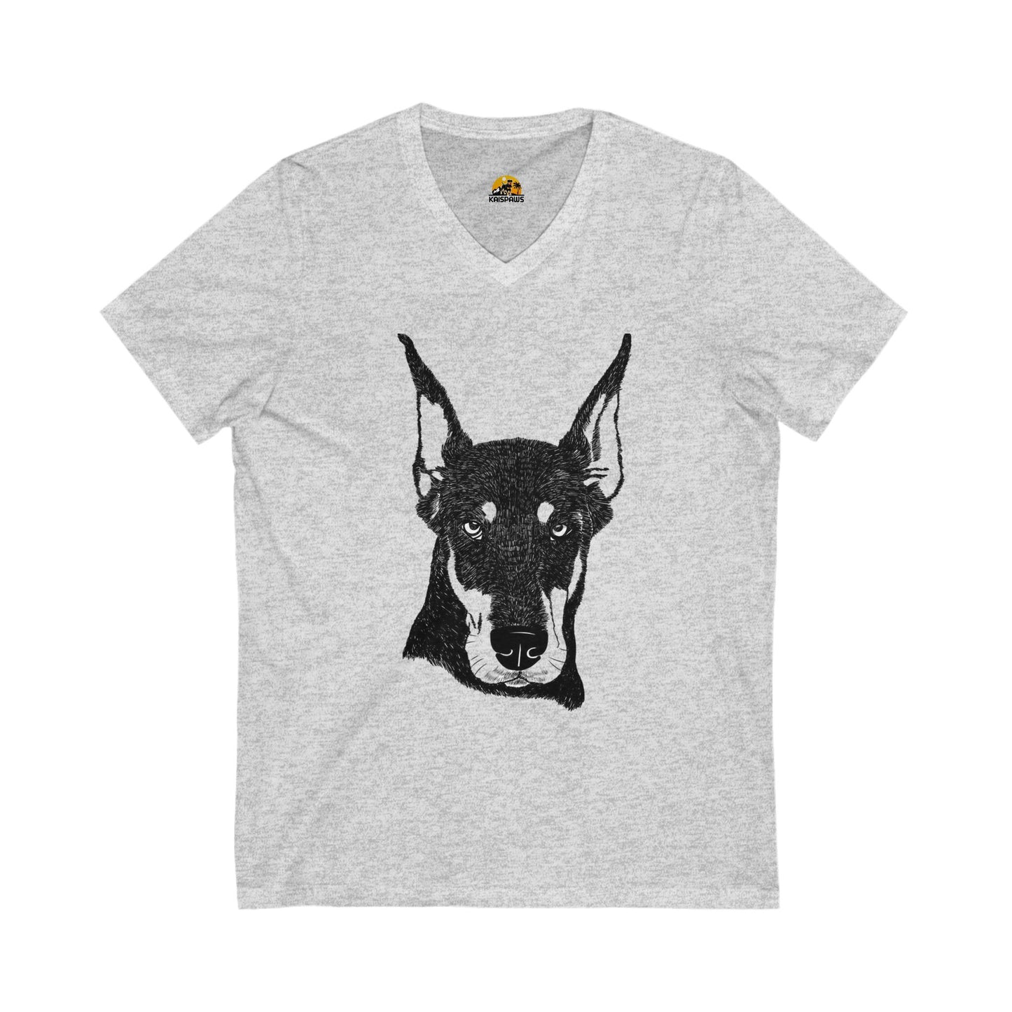 Doberman Lover's V-Neck Tee, Pet Owner Gift, Funny Dog Shirt, Men's Animal Tee, Casual Wear, Pet Lover Apparel