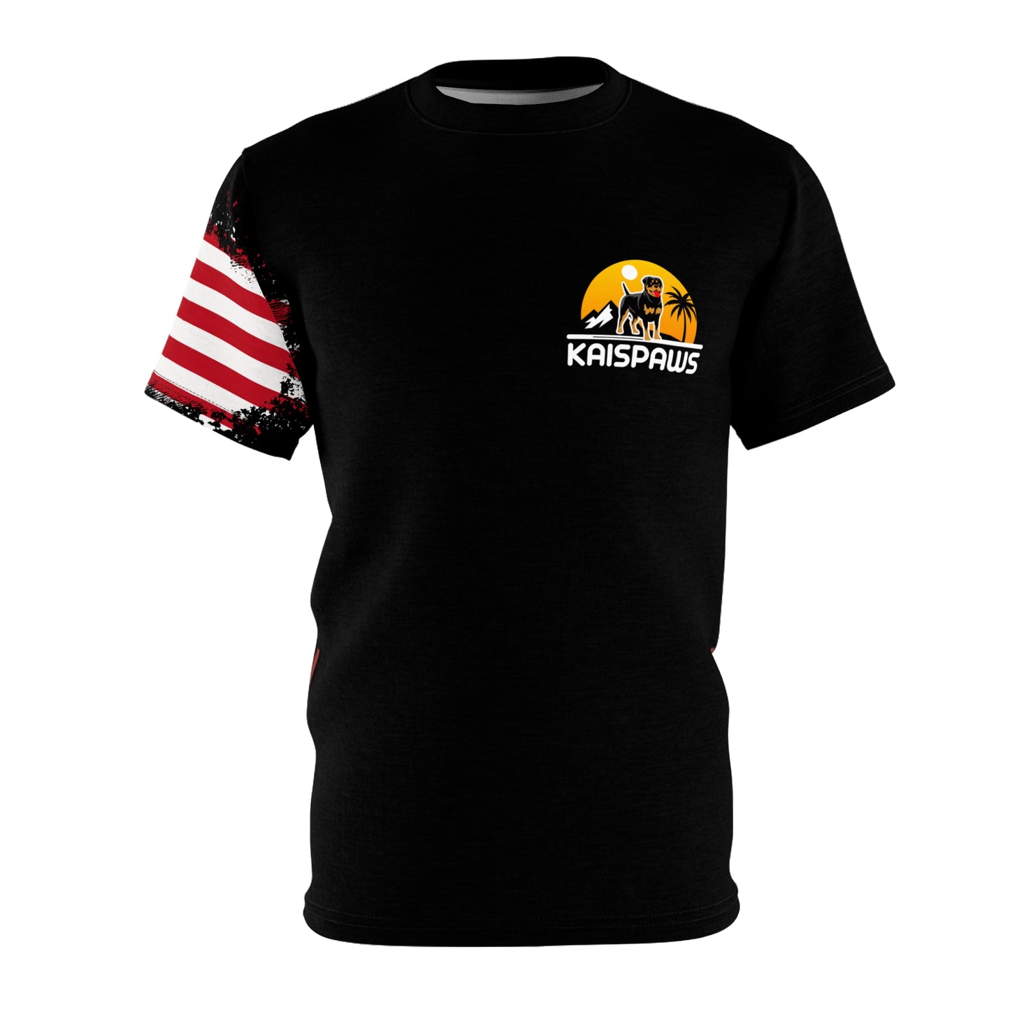 Stylish Mens Cut & Sew Tee - Retro American Vibe with Palm Trees & Sunset
