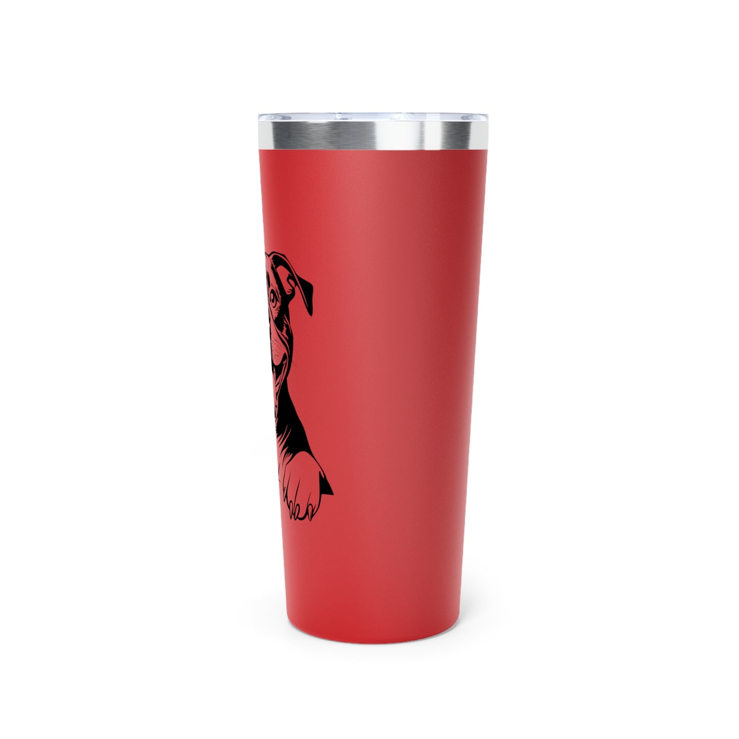 Dog Lover's Copper Vacuum Insulated Tumbler - 22oz with Pit Bull Design