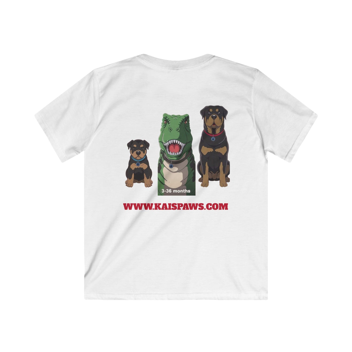 Kids Dinosaur & Dog Tee, Cute Kids T-Shirt, Pet Lovers Gift, Funny Kids Apparel, Birthday Gift for Boys and Girls