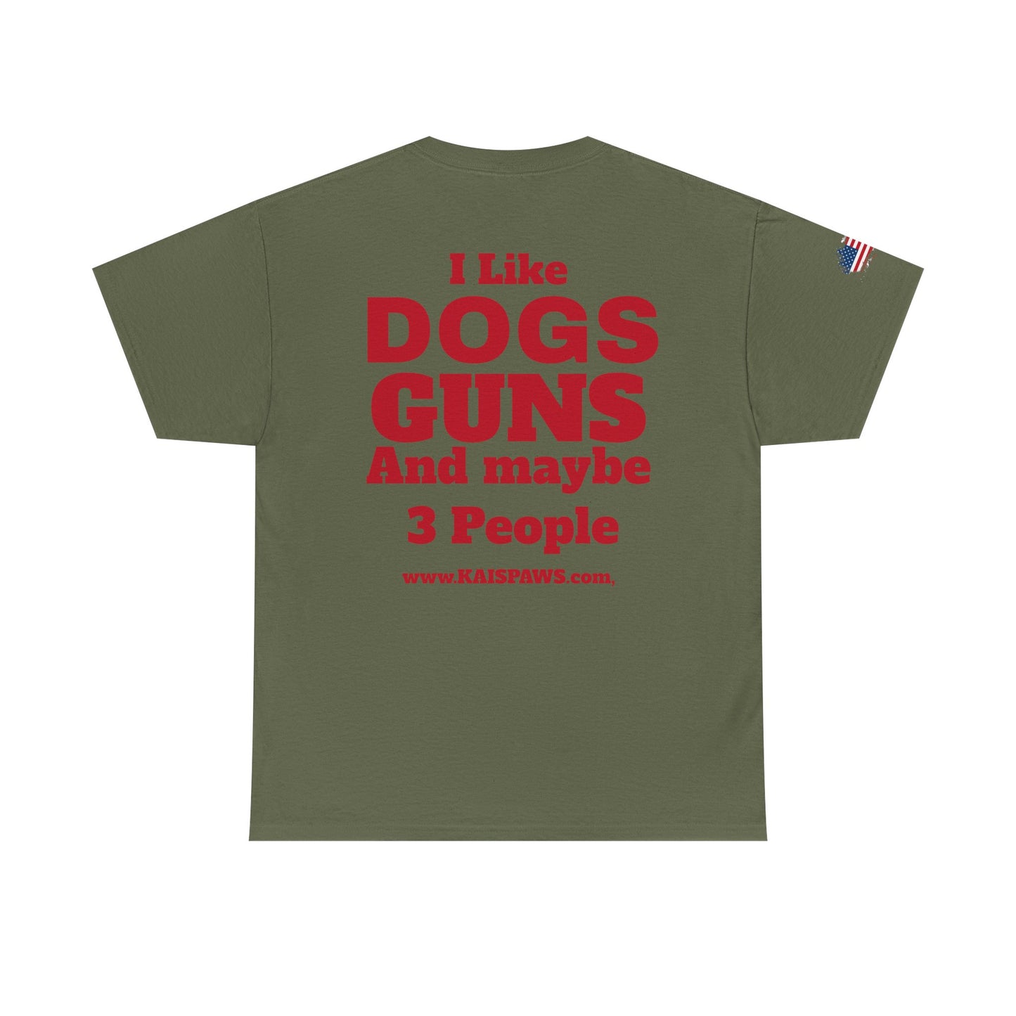 Men's Heavy Cotton Tee with Fun Dog & Gun Quote, Casual Daily Wear, Gift for Dog Lovers, Funny Tee, Comfortable Cotton Shirt