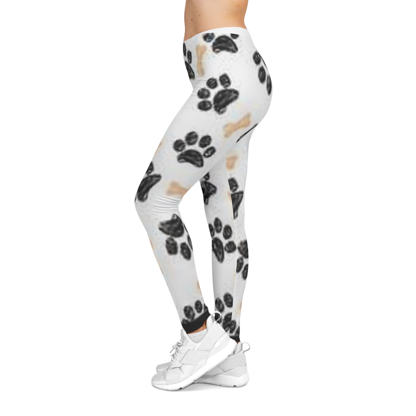 Cute Pet Paw Print Leggings for Women, Stylish Animal Lover Activewear, Comfy Workout Pants, Gift for Dog Moms, Fun Travel Leggings