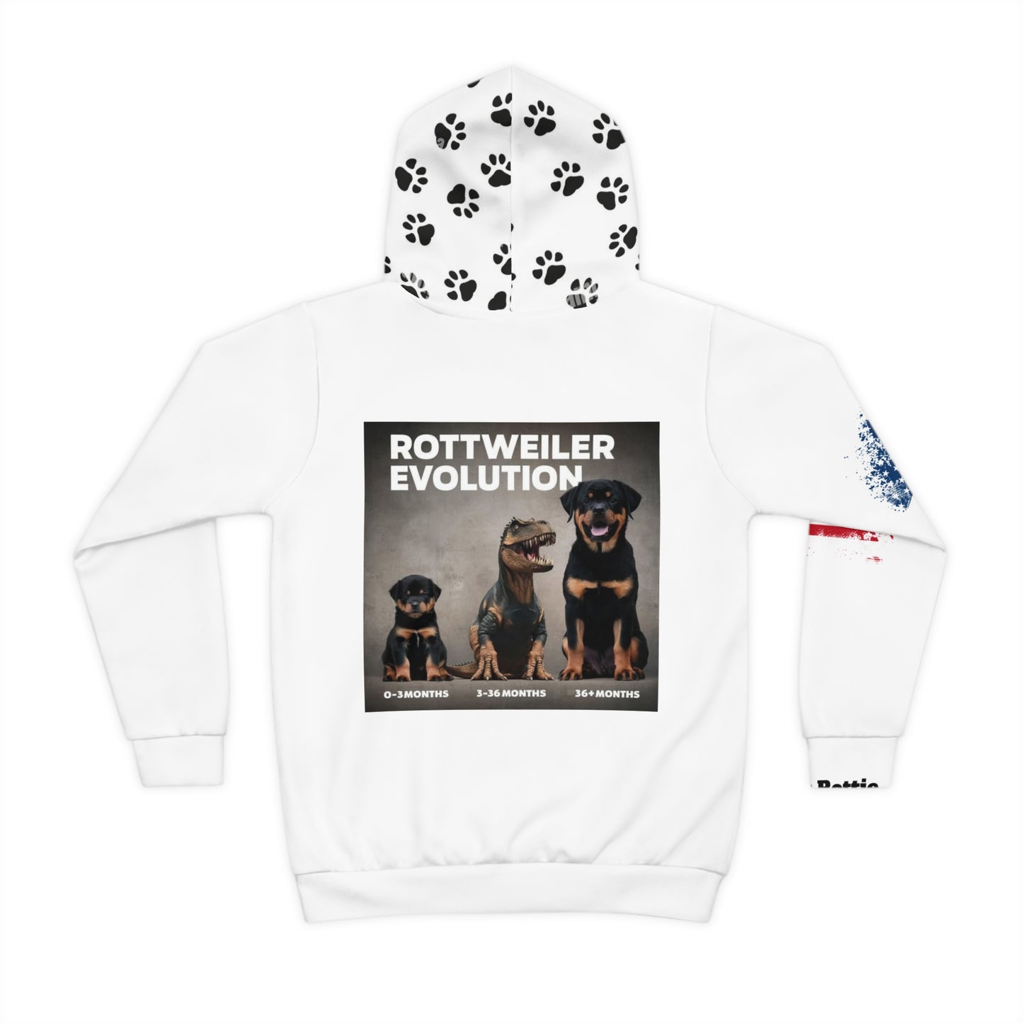 Rottweiler Evolution Children's Hoodie, Pet Lover Gift, Dog Lover Hoodie, Kids Animal Hoodie, Designed By my grandson Mason Connor Gregory Apparel