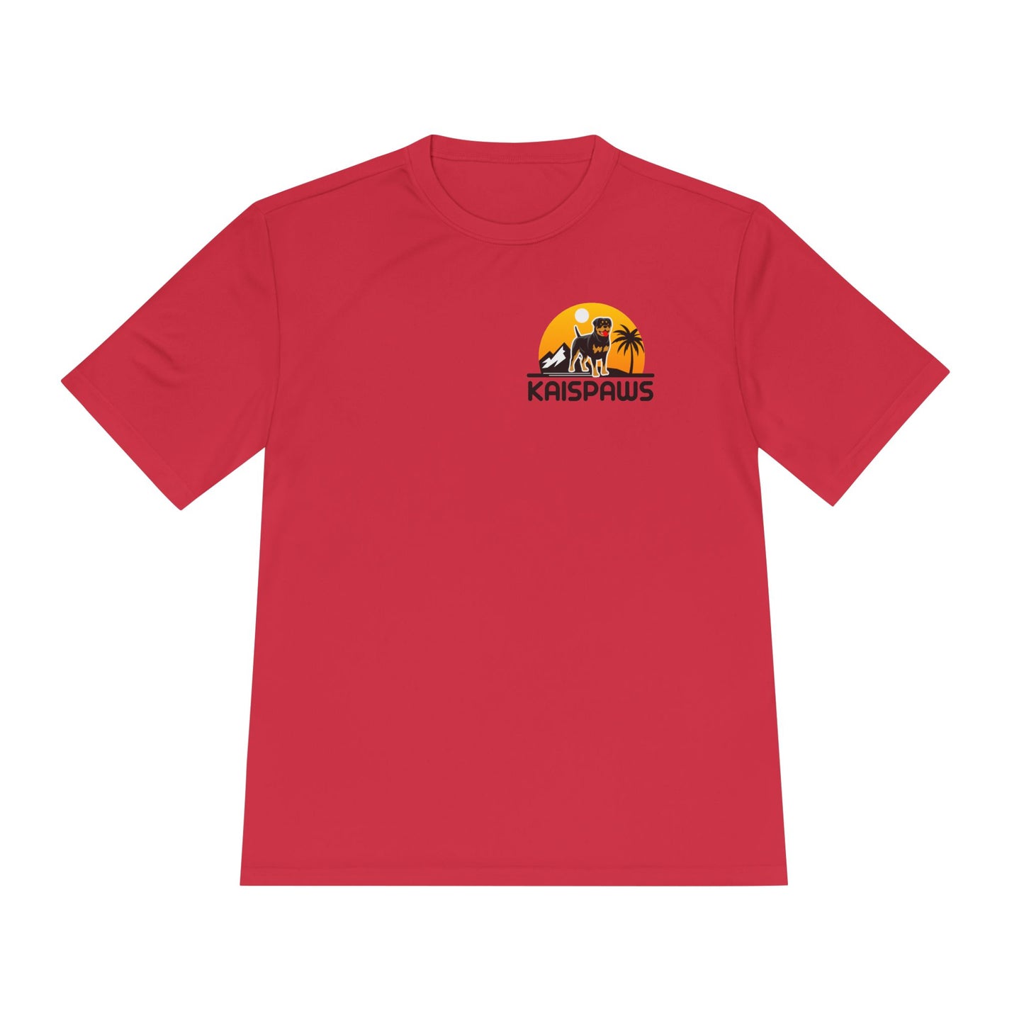 Caution Rottweiler May Lick You to Death Unisex Moisture Wicking Tee