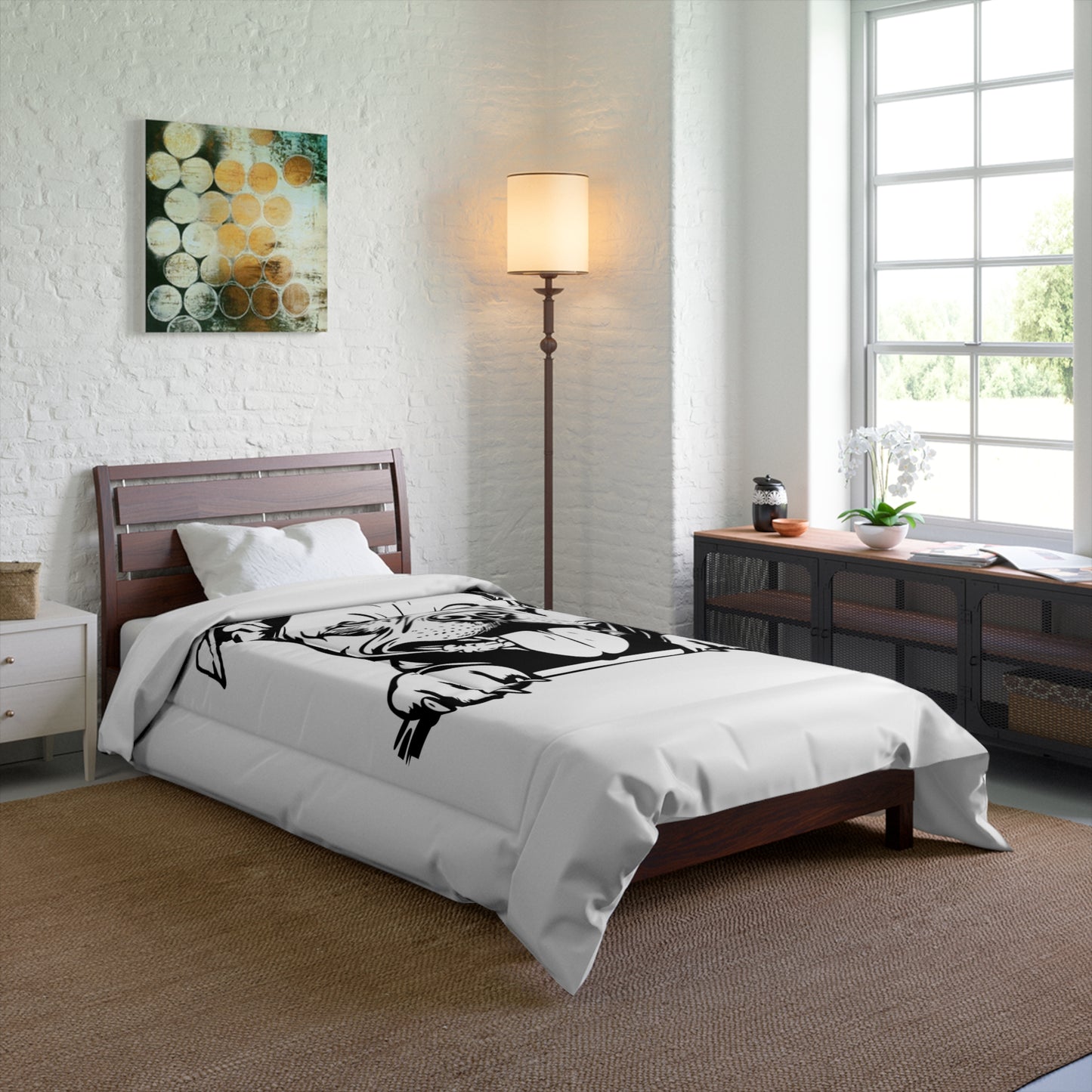 Pit Bull Lover Comforter - Playful Pitbull Design for Pet Enthusiasts