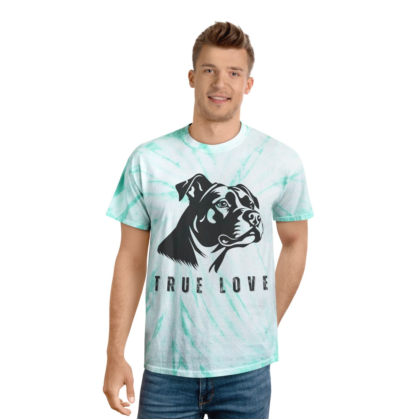 True Love Men's Tie-Dye Tee - Yellow Dog Lover Shirt