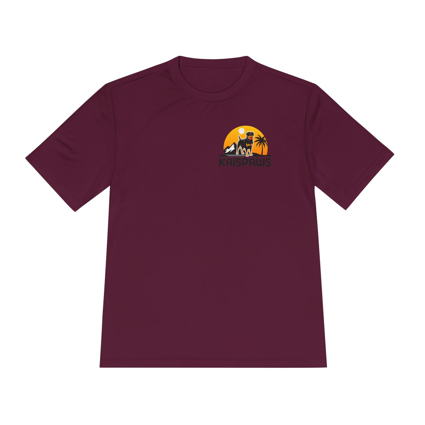 Caution Rottweiler May Lick You to Death Unisex Moisture Wicking Tee