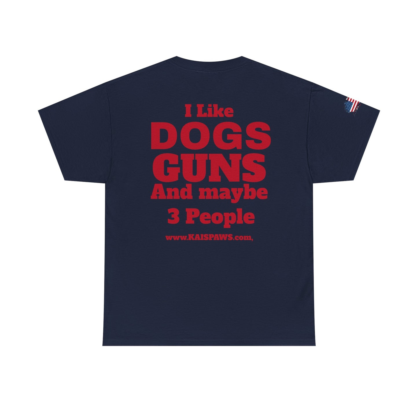 Men's Heavy Cotton Tee with Fun Dog & Gun Quote, Casual Daily Wear, Gift for Dog Lovers, Funny Tee, Comfortable Cotton Shirt