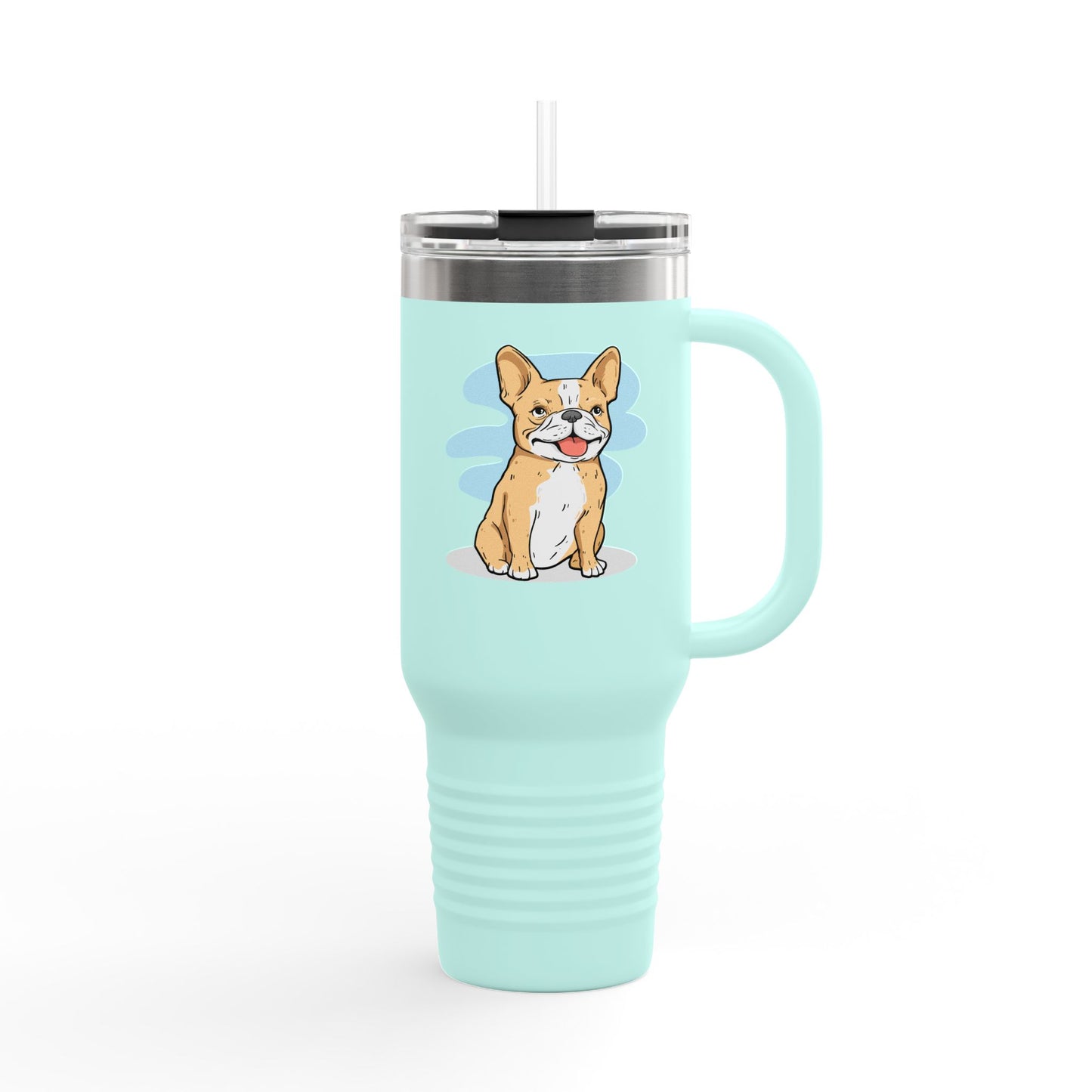 Cute French Bulldog Insulated Travel Mug - 40oz Pet Lover Drinkware