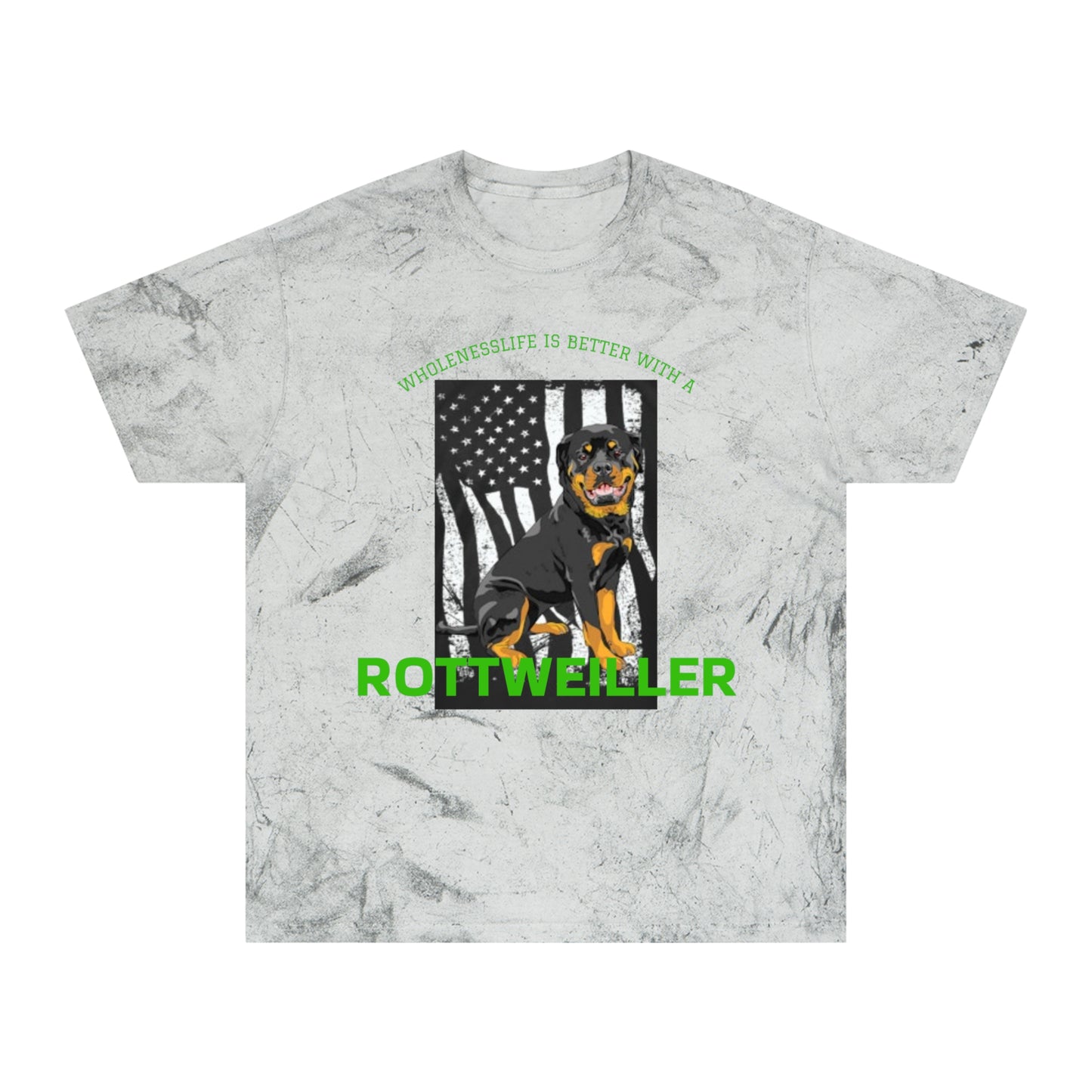 Women's Rottweiler Color Blast T-Shirt - Pet Lover Gift, Dog Dad Shirt, Animal Rescue Support, Unisex Graphic Tee, Pet Adoption Awareness