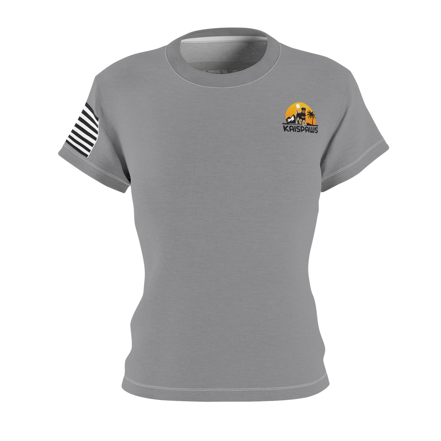 Ladies Tshirt - Evolution of a Rottweiler With USA Flag