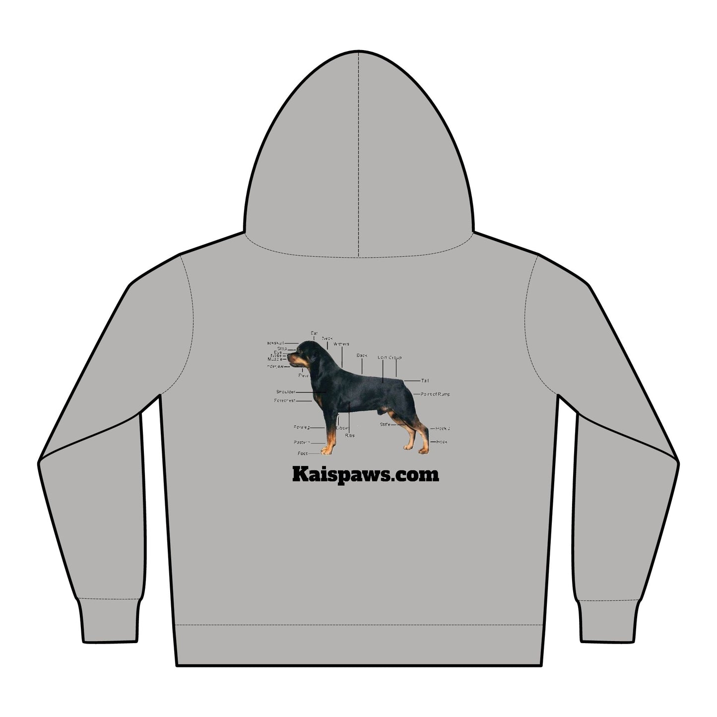 Toddler Kids Fleece Hoodie with 'KAISPAWS and Anatomy' *ROTTY**
