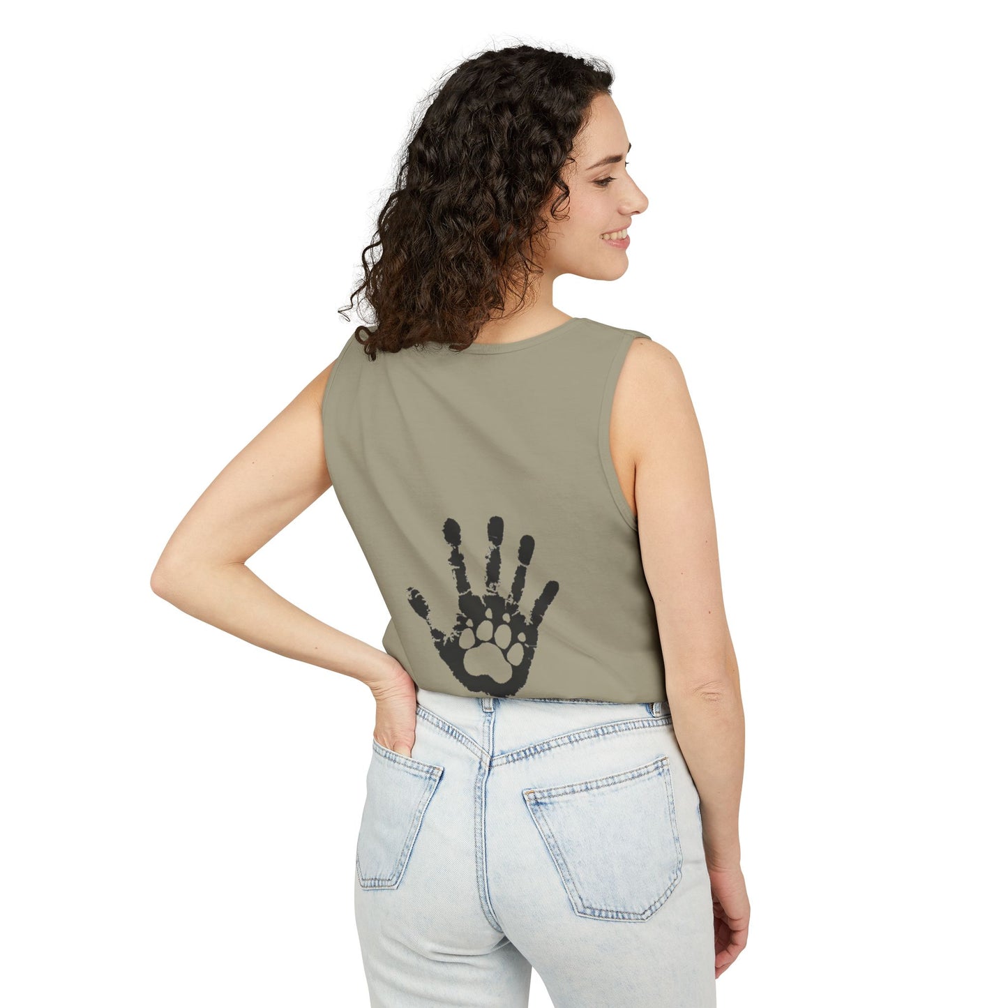 Ladies Tank Top - 'KaisPaws & Hand / Paw'
