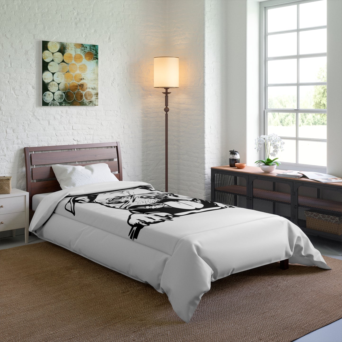 Pit Bull Lover Comforter - Playful Pitbull Design for Pet Enthusiasts