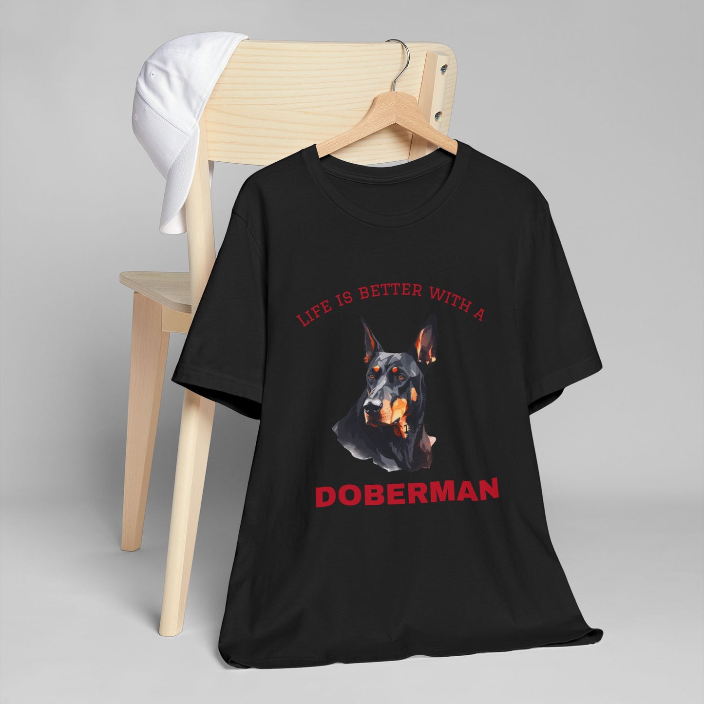 Men's Doberman T-Shirt, Life is Better with a Doberman, Dog Lover Gift, Pet Owner Apparel, Animal Lover Shirt, Birthday Present
