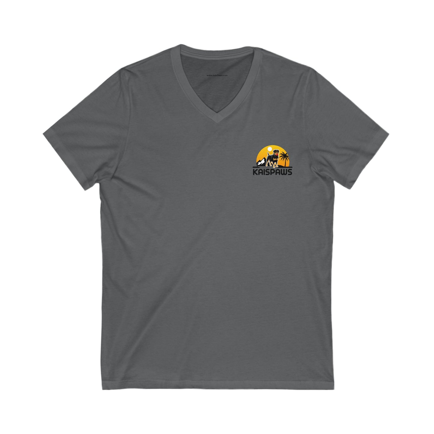 Ladies V-Neck Tee - 'My Shadow has 4 Paws' Pet Lover Shirt