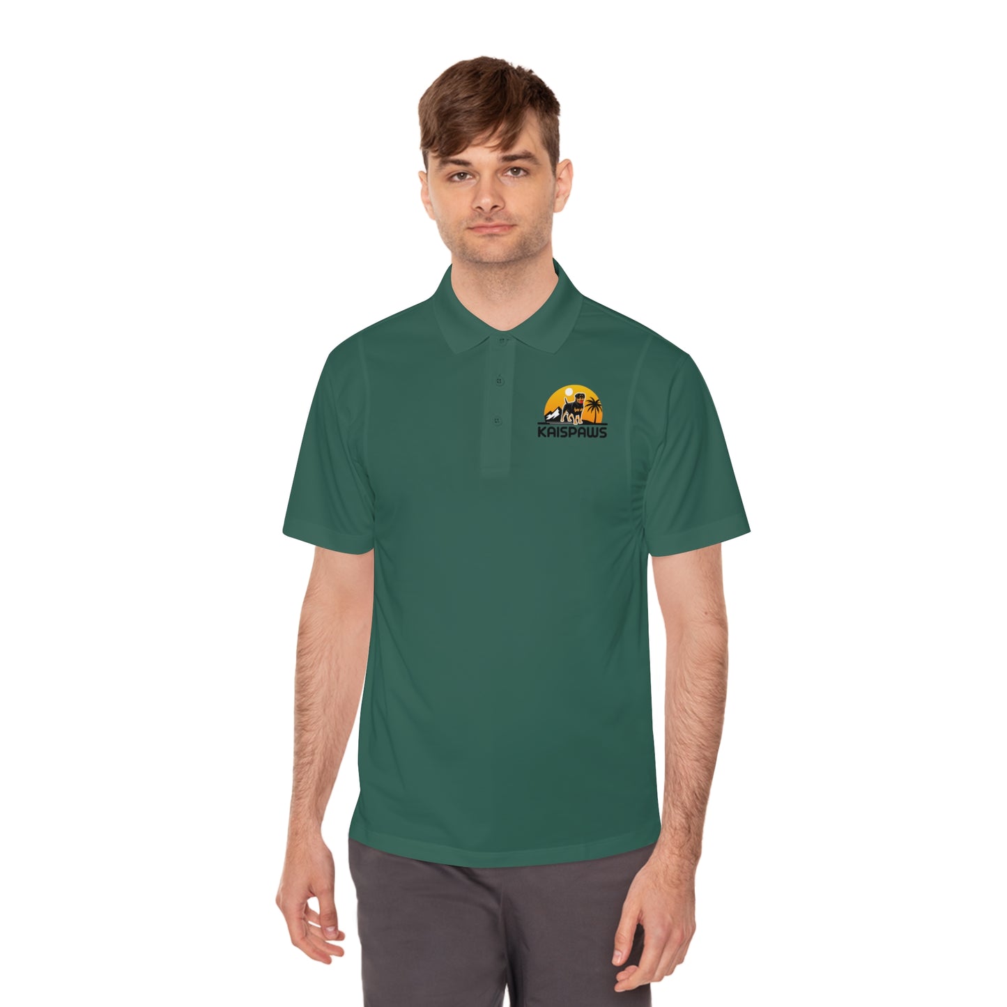 Men's Sport Polo Shirt - 'KaisPaws' Casual Activewear for Dog Lovers