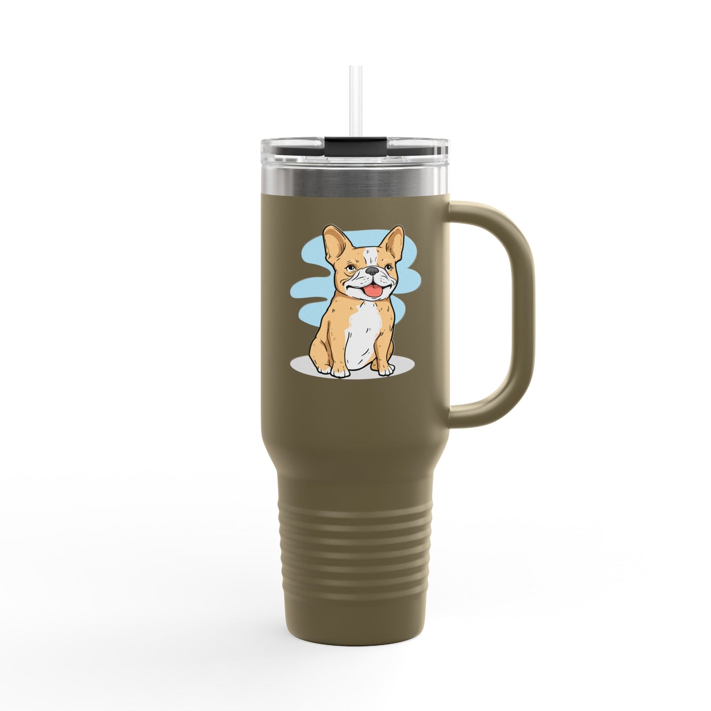 Cute French Bulldog Insulated Travel Mug - 40oz Pet Lover Drinkware