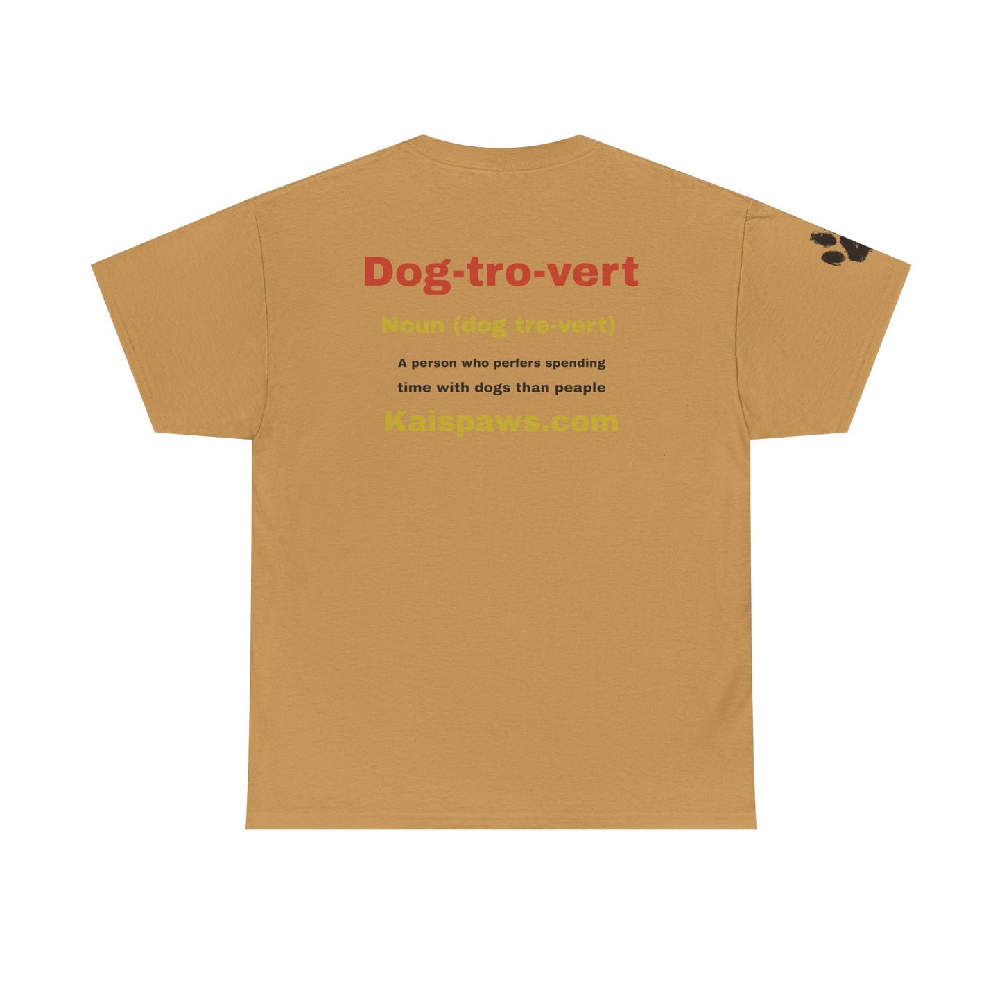 Dog Lover women's Heavy Cotton Tee - "Dog-tro-vert" Design