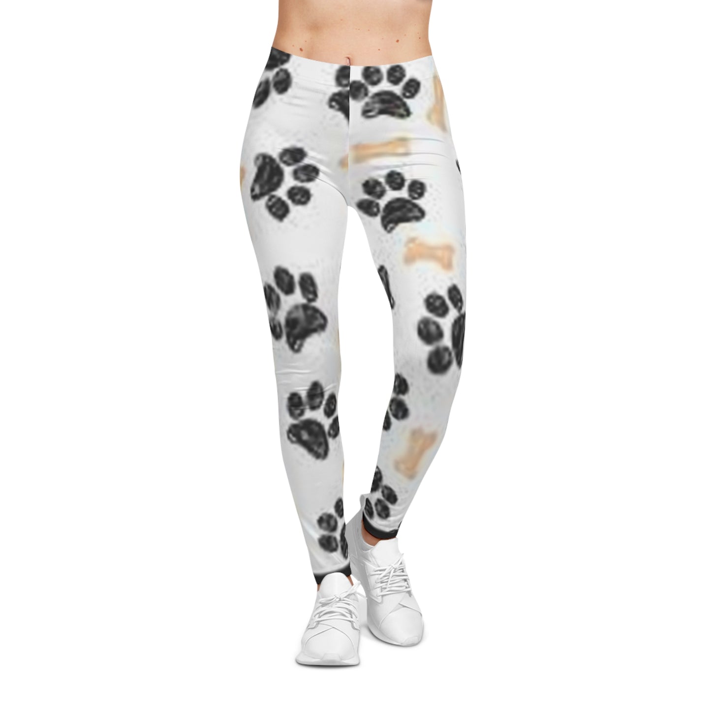 Cute Pet Paw Print Leggings for Women, Stylish Animal Lover Activewear, Comfy Workout Pants, Gift for Dog Moms, Fun Travel Leggings