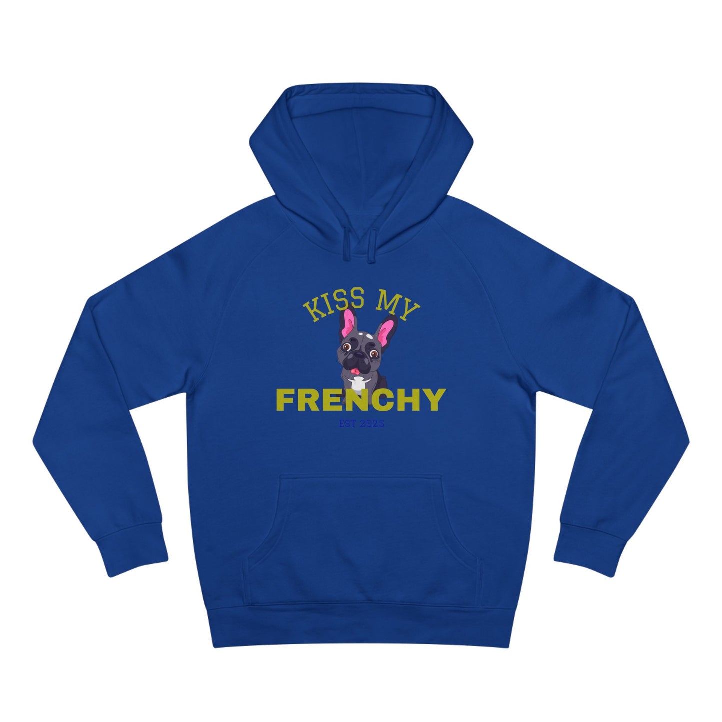 Kiss My Frenchy Hoodie |Women's Pet Lover Sweatshirt | Cute Gift for French Bulldog Owners, Apparel, Cozy Hoodie