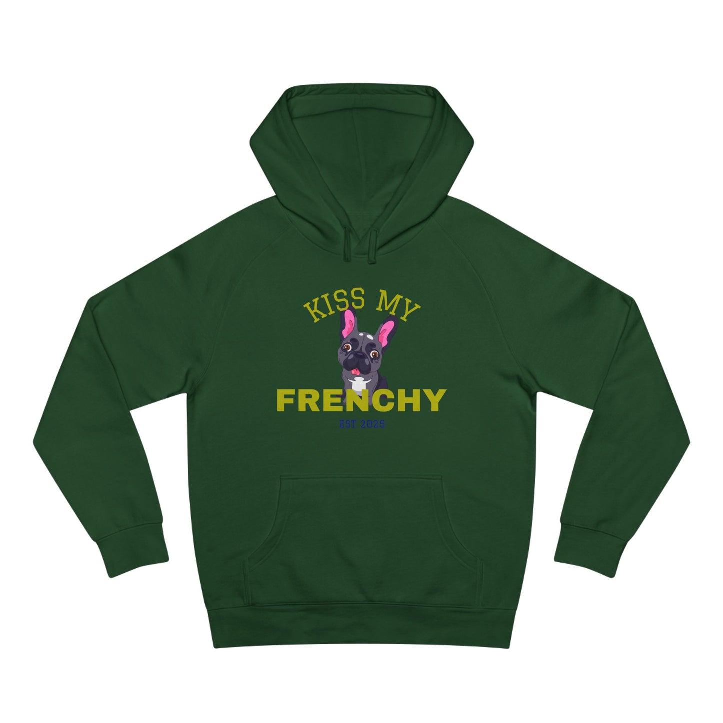 Kiss My Frenchy Hoodie |Women's Pet Lover Sweatshirt | Cute Gift for French Bulldog Owners, Apparel, Cozy Hoodie