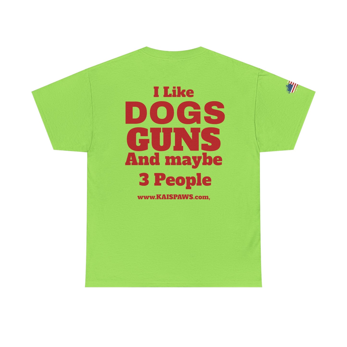 Men's Heavy Cotton Tee with Fun Dog & Gun Quote, Casual Daily Wear, Gift for Dog Lovers, Funny Tee, Comfortable Cotton Shirt