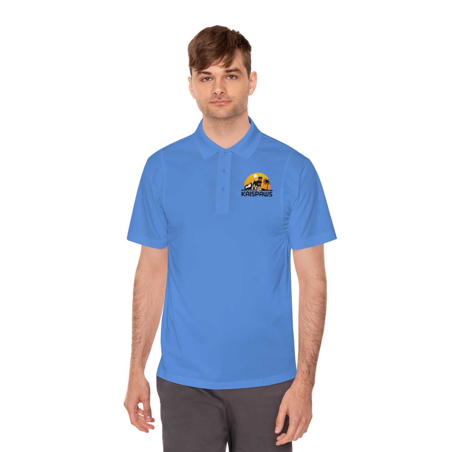 Men's Sport Polo Shirt - 'KaisPaws' Casual Activewear for Dog Lovers